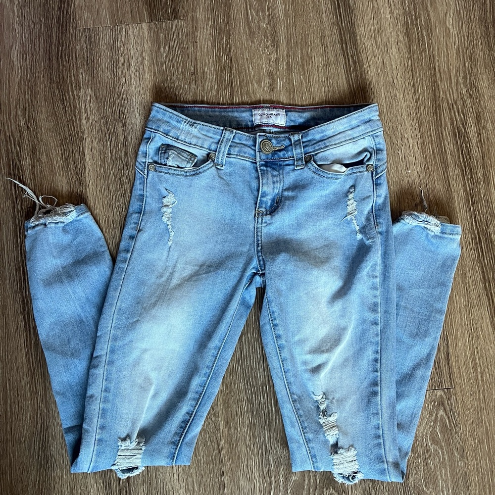 Ripped light wash jeans